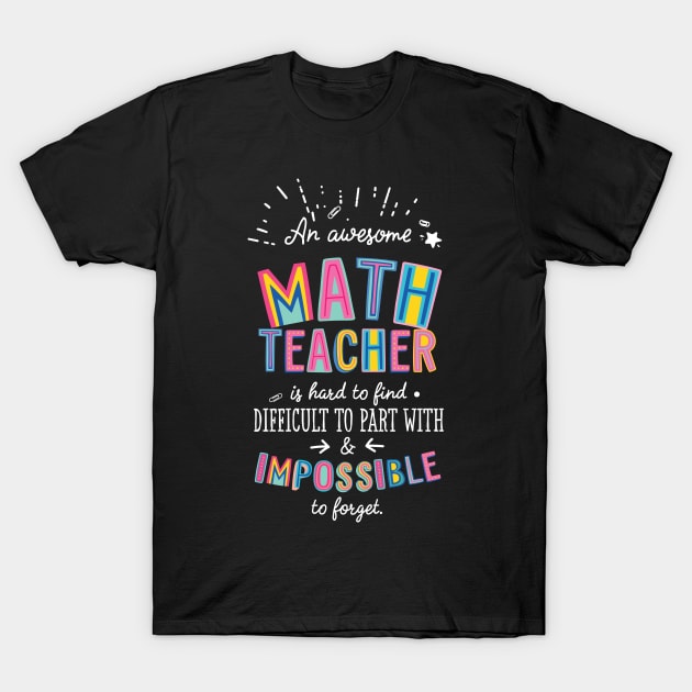 An awesome Math Teacher Gift Idea - Impossible to Forget Quote T-Shirt by BetterManufaktur